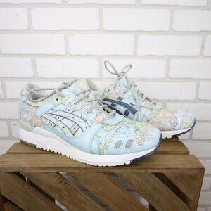 ASICS x ATMOS Gel Lyte III Sneakers Mens 8.5 US Sky World Map Great Cond